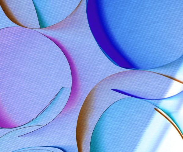 Abstract blue circles representing harmony and consistent routine